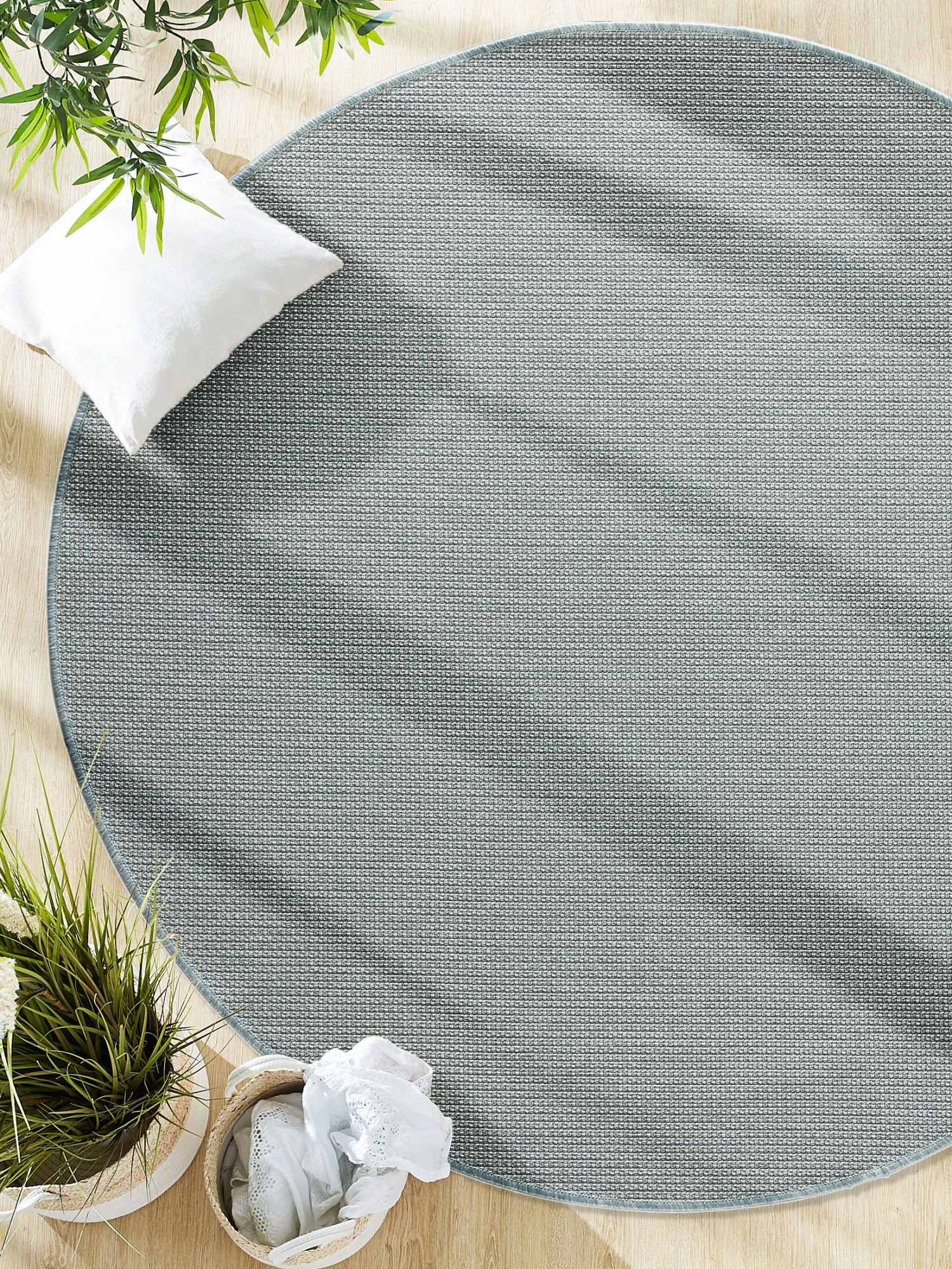 Outdoor-Teppich, Perlgrau