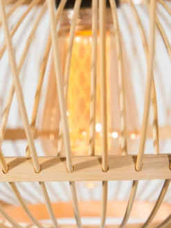 Hängeleuchte, Natur 12 Hängeleuchte, Natur -Haushaltsgegenstände Geschäft Iwato Pendelleuchte Hellbraun Natur 45x50 lup