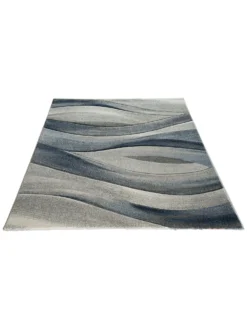 Moderner Teppich, Blau -Haushaltsgegenstände Geschäft Kaleidoskop ModernerTeppich Grau Blau 240x340 fper