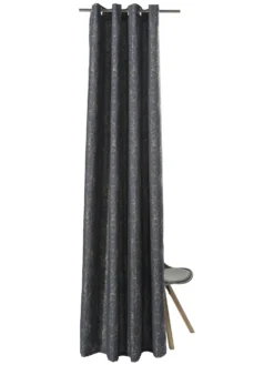 Ösenschal, Galaxy -Haushaltsgegenstände Geschäft Karli Gardine Oesenschal Dunkelgrau Galaxy 140x245 pla2