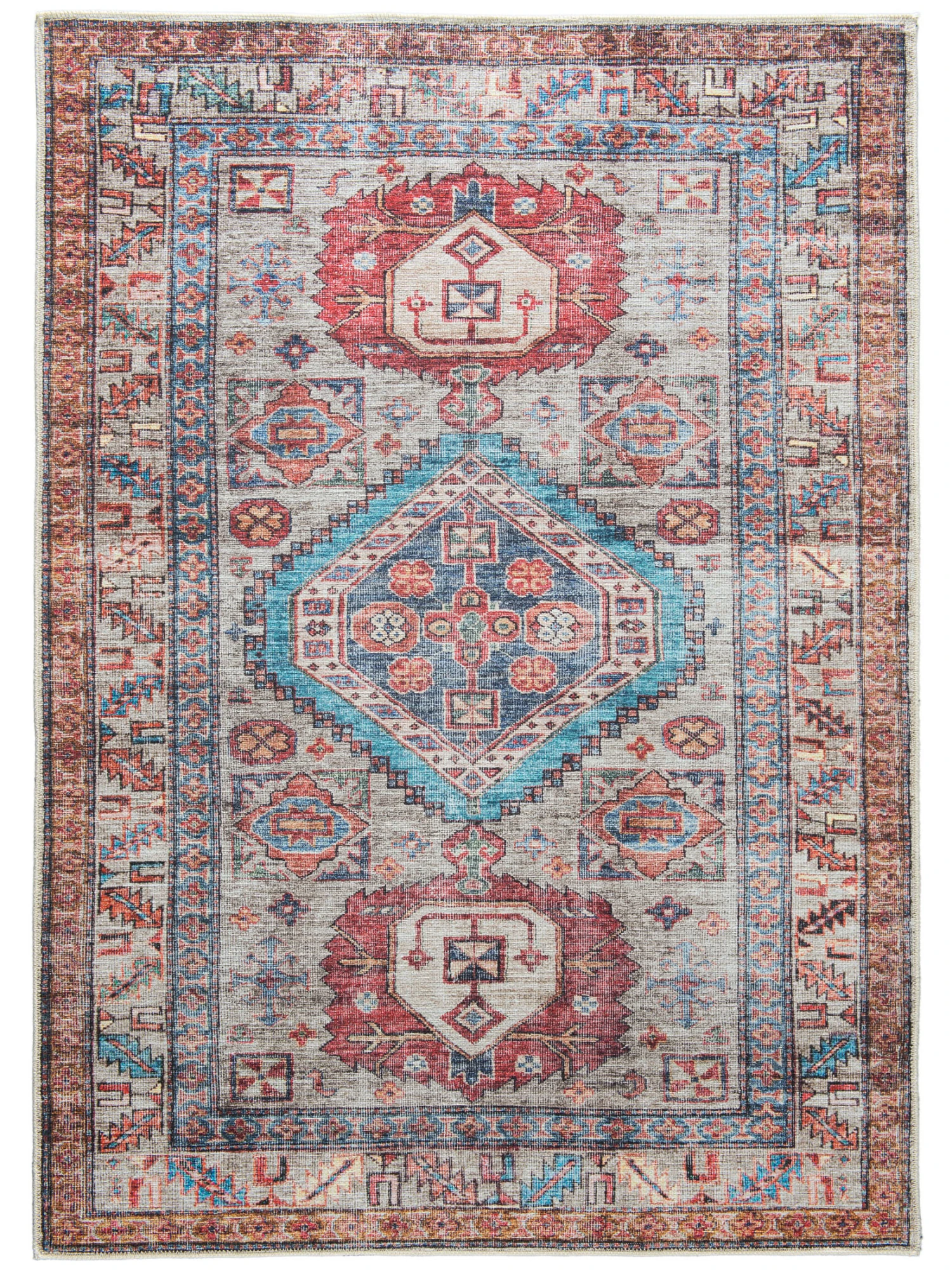 Vintage-Teppich, Multicolor – Bild 2