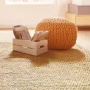 Strick-Pouf, Yellow