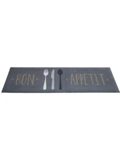 Fußmatte, Bon Appetit -Haushaltsgegenstände Geschäft Kitchen Fussmatte Grau BonAppetit 50x150 per