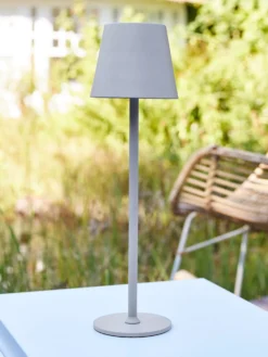 Tischleuchte, Grau