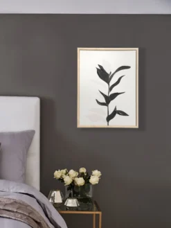 Leinwand-Druck-handbemalt, Schwarz/Weiss