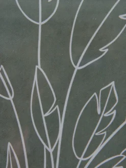 Leinwand-Druck-Glas, Grün/Weiss -Haushaltsgegenstände Geschäft Kolura Druckgerahmt Gruen GruenWeiss 30x40 lup