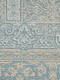 Vintage-Teppich, Aqua 8 Vintage-Teppich, Aqua -Haushaltsgegenstände Geschäft Kronos VintageTeppich Blau Aqua 200x290 lup