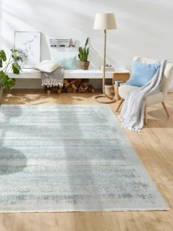 Vintage-Teppich, Aqua