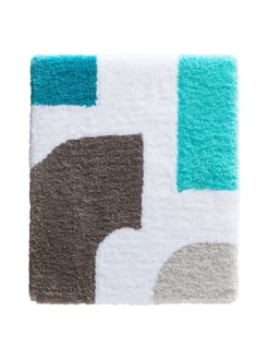 Neue Veröffentlichungen -Haushaltsgegenstände Geschäft Latigo Badteppich Mehrfarbig Tuerkis 50x60 pla