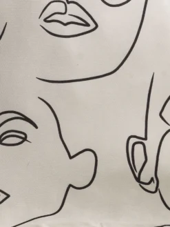 Kissen, Black/White -Haushaltsgegenstände Geschäft Lenia Kissen SchwarzWeiss BlackWhite 45x45 lup