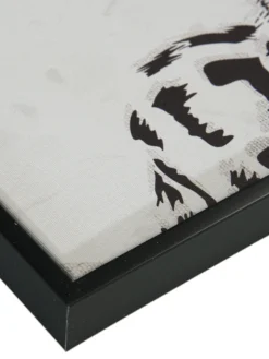 Leinwand-Druck-gerahmt, Schwarz/Weiss -Haushaltsgegenstände Geschäft Leopard Druckgerahmt Schwarz SchwarzWeiss 40x50 lup2