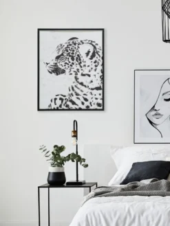 Leinwand-Druck-gerahmt, Schwarz/Weiss