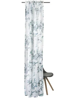 Vorhang Mit Gardinenband, Jade -Haushaltsgegenstände Geschäft Letizia Gardine VerdeckteSchlaufe Gruen Jade 140x245 pla2