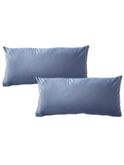 Renforcé-Bettwäsche, Taubenblau