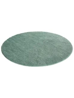 Hochflor-Teppich, Grün -Haushaltsgegenstände Geschäft Lounge UniTeppich Gruen 200rund fper