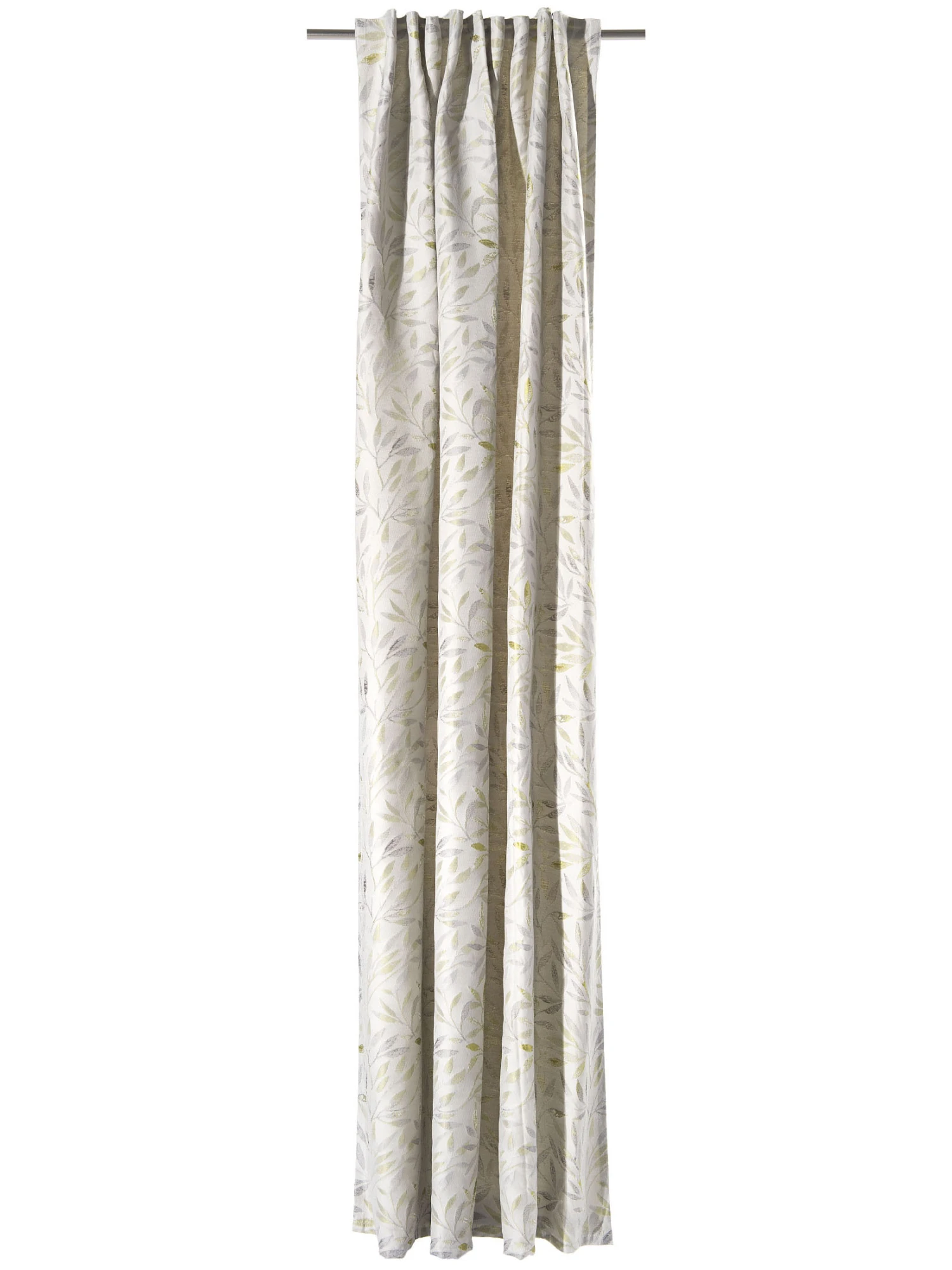 Vorhang Mit Gardinenband, Lindgrün 2 Vorhang Mit Gardinenband, Lindgrün – Bild 2