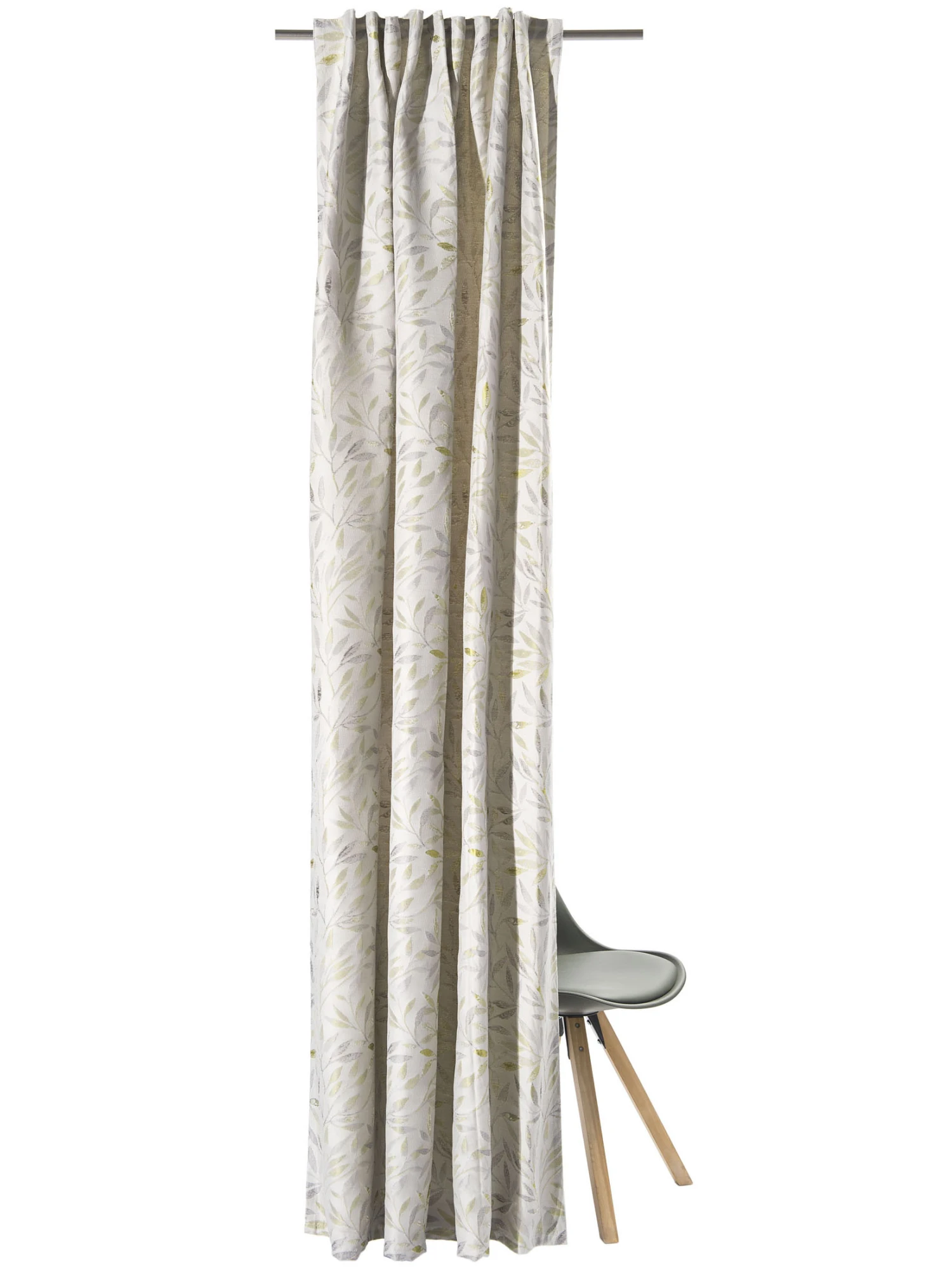 Vorhang Mit Gardinenband, Lindgrün 3 Vorhang Mit Gardinenband, Lindgrün – Bild 3