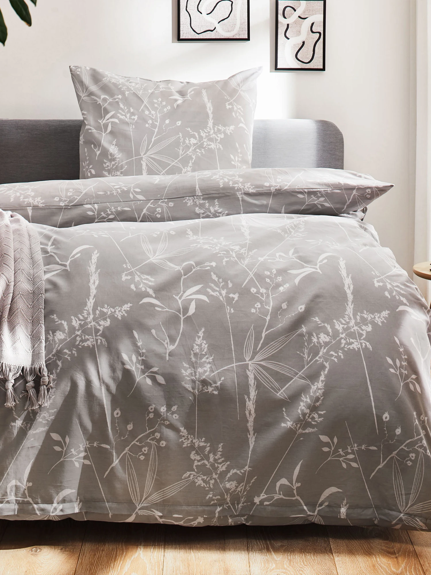 Renforcé-Bettwäsche, Grau 1 Renforcé-Bettwäsche, Grau