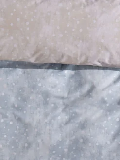 Bettwäsche, Creme/Hellblau -Haushaltsgegenstände Geschäft Lumi Bettwaesche Blau CremeHell 135x200 lup