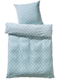 Satin-Bettwäsche, Altmint -Haushaltsgegenstände Geschäft Malanda Bettwaesche Blau Altmint 135x200 pla