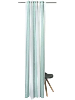Vorhang Mit Gardinenband, Altmint -Haushaltsgegenstände Geschäft Malena Gardine VerdeckteSchlaufe Gruen Altmint 140x245 pla2