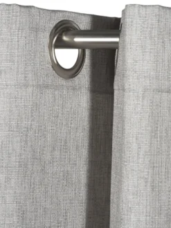 Ösenschal, Silber 10 Ösenschal, Silber -Haushaltsgegenstände Geschäft Malia Gardine Oesenschal hellgrau Silber 140x245 lup1