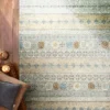 Vintage-Teppich, Blau/Gold/Silber