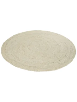 Jute-Teppich, Hellbeige 8 Jute-Teppich, Hellbeige -Haushaltsgegenstände Geschäft Manacor JuteTeppich Creme Hellbeige 150rund fper