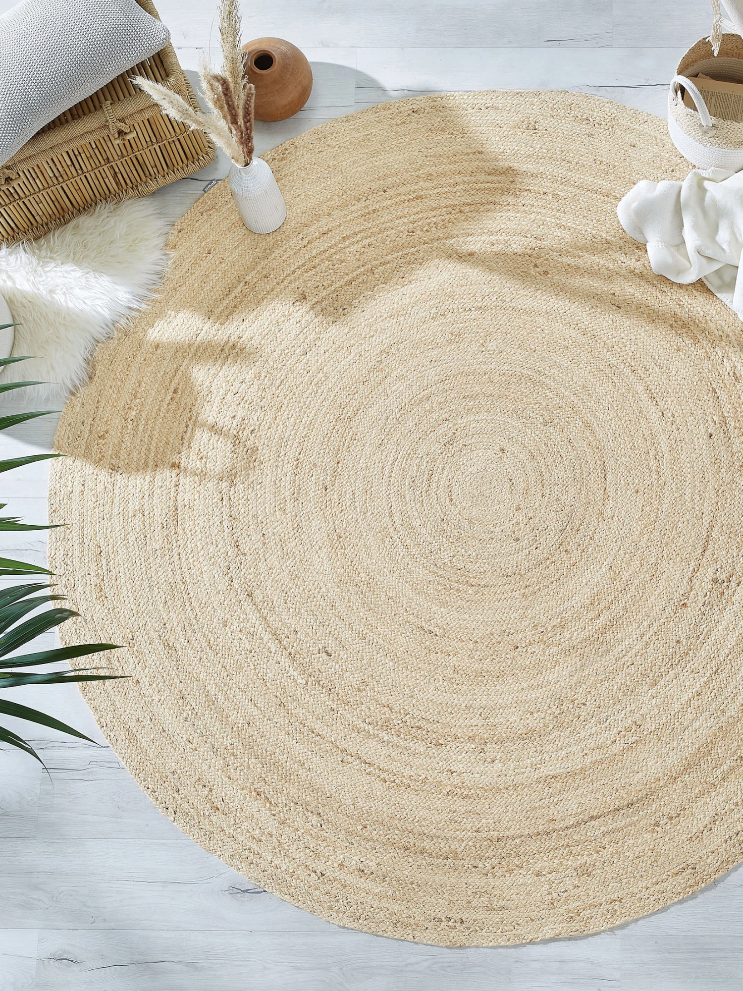 Jute-Teppich, Hellbeige