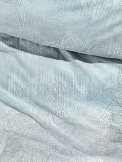 Renforcé-Bettwäsche, Eggshell Blue -Haushaltsgegenstände Geschäft Mandala Bettwaesche hellblau EggschellBlue lup