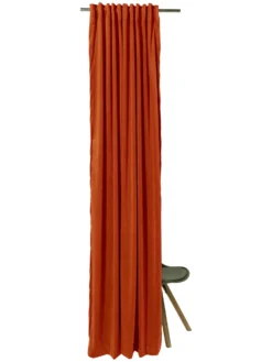Vorhang Mit Gardinenband, Kupfer -Haushaltsgegenstände Geschäft Marilana Gardine verdeckteSchlaufe Orange Kupfer 140x245 pla2