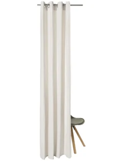 Ösenschal, Offwhite -Haushaltsgegenstände Geschäft Milla Gardine Oesenschal creme Offwhite 140x245 pla2