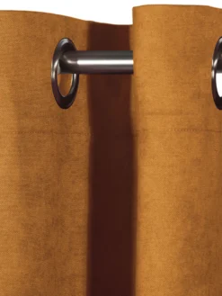 Ösenschal, Curry -Haushaltsgegenstände Geschäft Milla Gardine Oesenschal gelb Curry 140x245 lup1