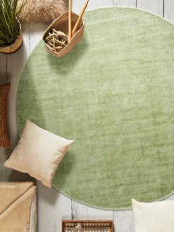 Viskose-Teppich, Olive