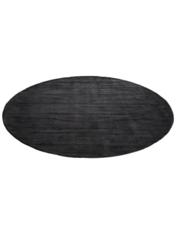 Viskose-Teppich, Schiefer -Haushaltsgegenstände Geschäft Miramar UniTeppich Schwarz Schiefer 200rund fper