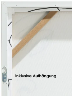 Leinwand-Druck-gerahmt, Weiss/Beige -Haushaltsgegenstände Geschäft Misuna Leinwandbild Weiss WeissBeige 50x70 ruk