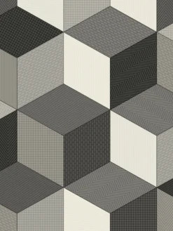 Vinyl-Rollenware, Stone 97 -Haushaltsgegenstände Geschäft ModernArt CVBodenbelag schwarzweiss Stone97 lup