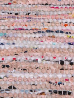 Fleckerl-Teppich, Rose 8 Fleckerl-Teppich, Rose -Haushaltsgegenstände Geschäft Moelndal FleckerlTeppich Hellrot Rose lup