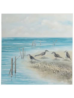 Leinwand-handgemalt, Hellblau