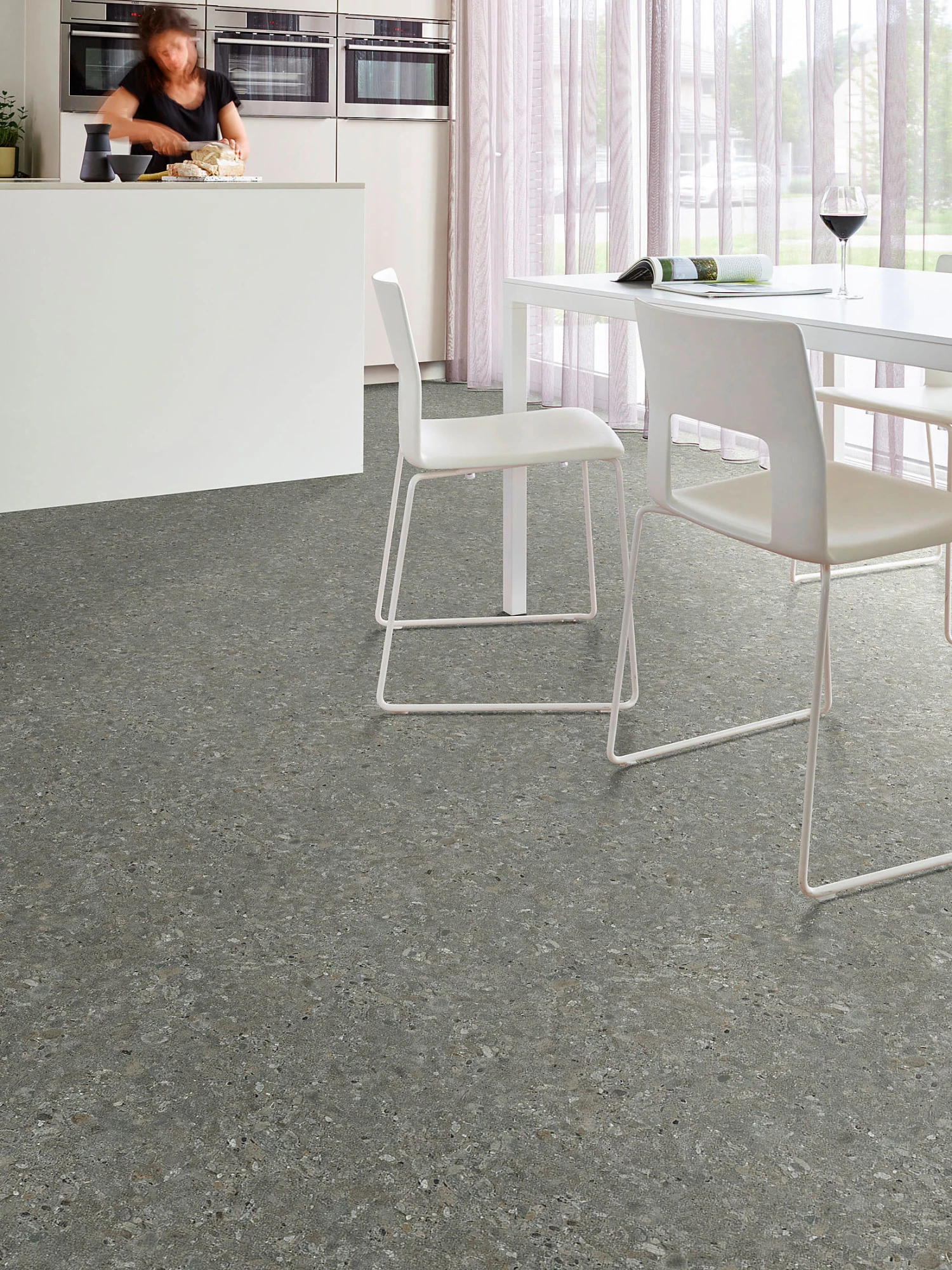 Vinyl-Rollenware, Kiesel Anthrazit 119 1 Vinyl-Rollenware, Kiesel Anthrazit 119