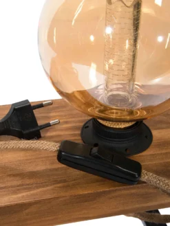 Tischleuchte, Braun -Haushaltsgegenstände Geschäft MyStage Tischleuchte Braun 13x40x15 lup2