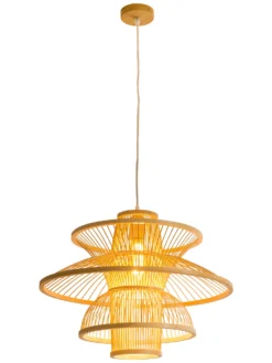 Hängeleuchte, Natural -Haushaltsgegenstände Geschäft Nami Haengeleuchte Hellbraun Natural 50x50x37 per2