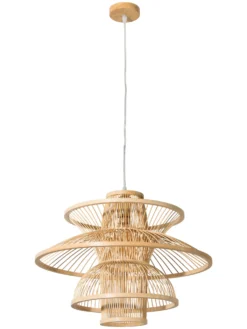 Hängeleuchte, Natural -Haushaltsgegenstände Geschäft Nami Haengeleuchte Hellbraun Natural 50x50x37 per3