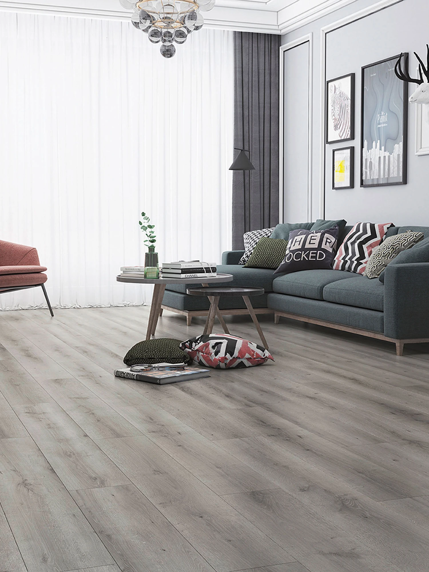 Klick-Laminat, Bright Grey Oak 62266 1 Klick-Laminat, Bright Grey Oak 62266