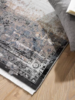 Vintage-Teppich, Vintage Black 9 Vintage-Teppich, Vintage Black -Haushaltsgegenstände Geschäft Neraida Vintageteppich grau schwarz 160x230 mil3