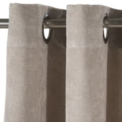 Ösenschal, Wolle 8 Ösenschal, Wolle -Haushaltsgegenstände Geschäft Nuri Gardine Oesenschal Beige Wolle 140x245 lup1