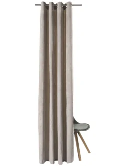 Ösenschal, Wolle 7 Ösenschal, Wolle -Haushaltsgegenstände Geschäft Nuri Gardine Oesenschal Beige Wolle 140x245 pla2