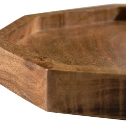Deko-Tablett, Natural -Haushaltsgegenstände Geschäft Octagon DekoTablett Braun Natural 22x24 lup
