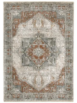 Vintage-Teppich, Kupfer -Haushaltsgegenstände Geschäft Palacio Vintageteppich Terracotta Kupfer 160x230 pla2