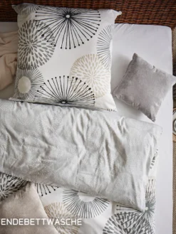 Satin-Bettwäsche, Nature -Haushaltsgegenstände Geschäft Panadero Bettwaesche beige nature 135x200 mil3